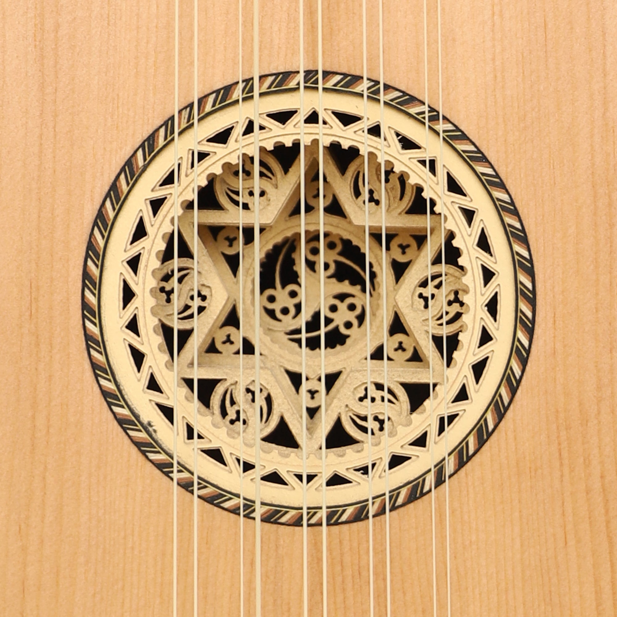 Heartland Sellas Baroque Guitar, 5 Course Variegated Walnut Rosewood