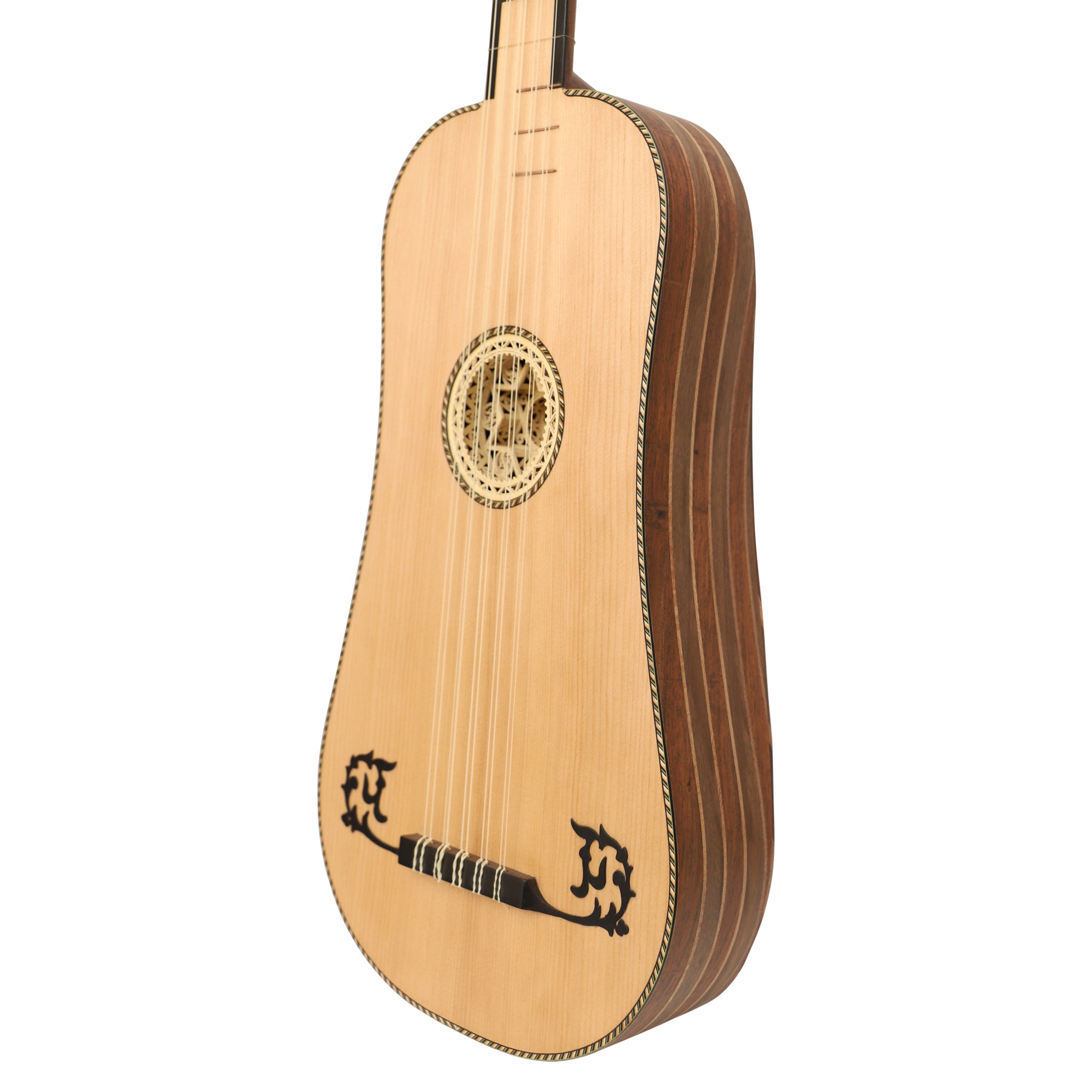Heartland Sellas Baroque Guitar, 5 Course Right Hand Rosewood