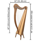 29 String Ard Ri Harp, Celtic Harp