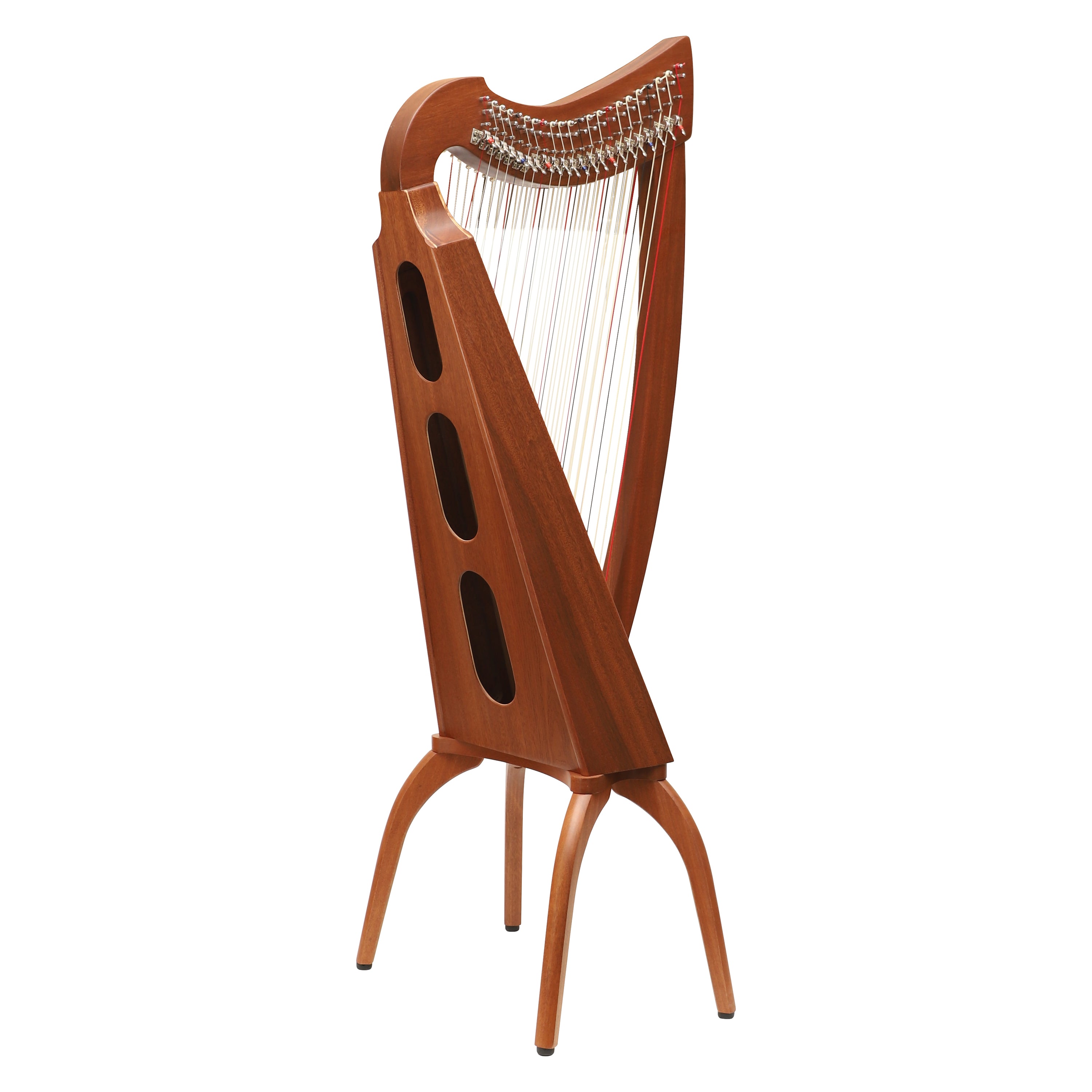 Double Strung harp 2- by 22-string Celtic Style harp, 22 Strings each Side with levers (44 Strings Total)
