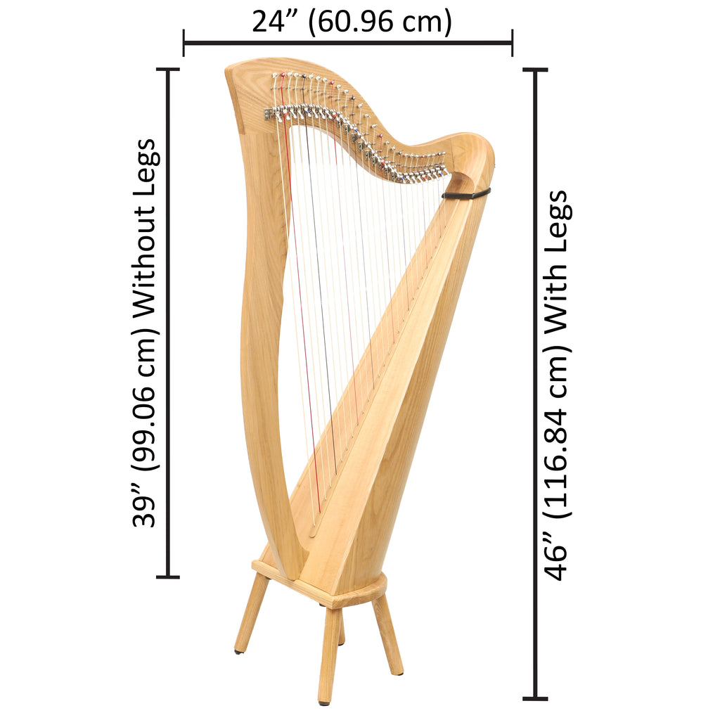 27 String McHugh Harp Round Back