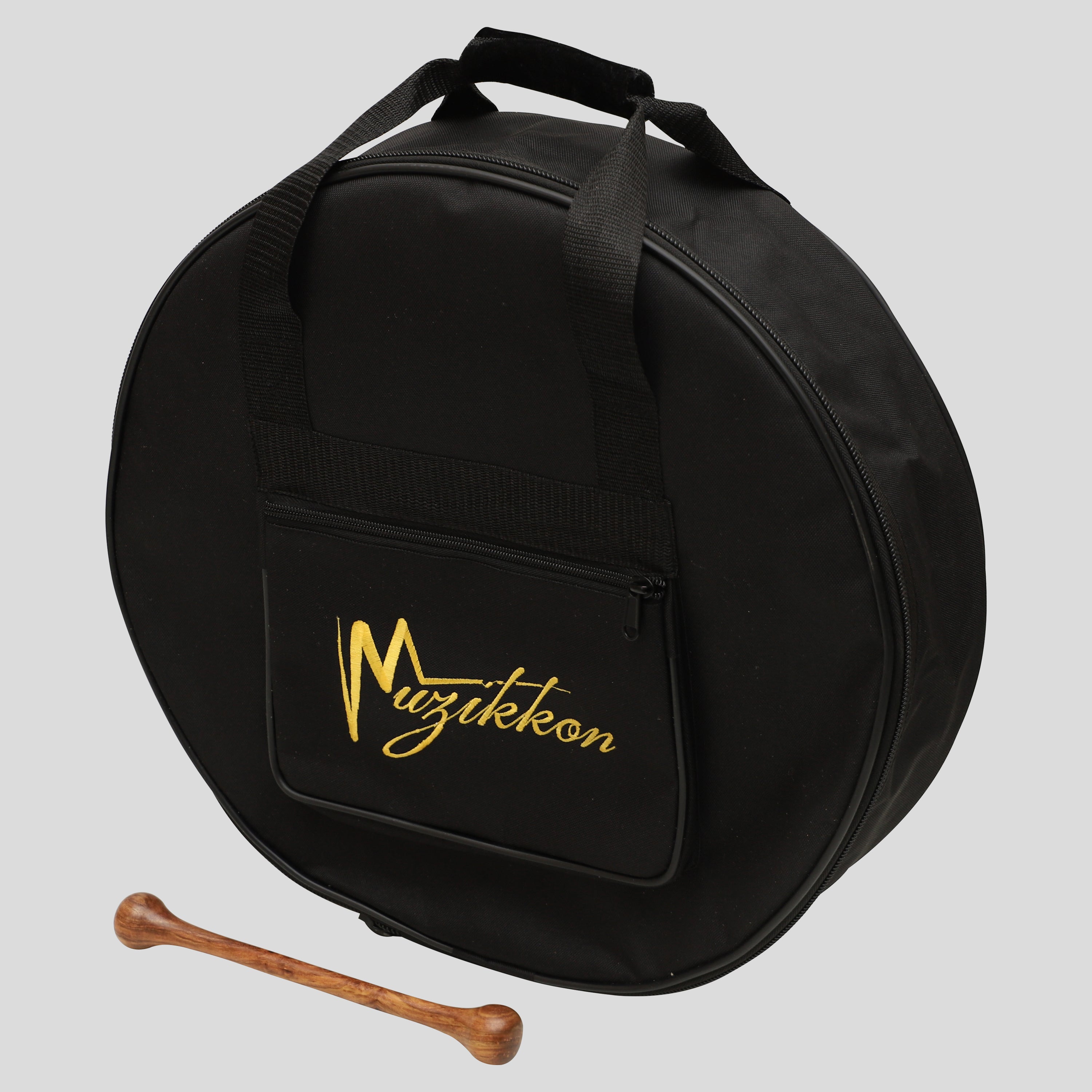 Muzikkon 16”x5" (40.5x12.5 Cm) Premium Celtic Irish Bodhran With Easy Tune System Deep Rim T- Bar & Taped Finish