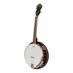 Heartland 4 String Banjo Closed Solid Back 17 Fret, Left Handed 4 String Irish Tenor Banjo Short Scale
