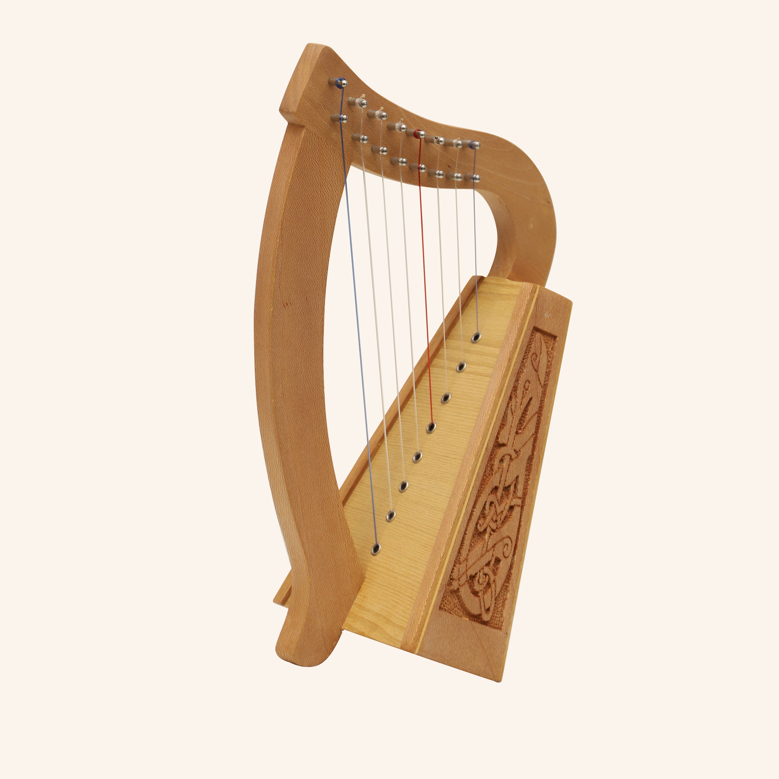 O'Carolan Harp, 8 String Lacewood Celtic Dragon
