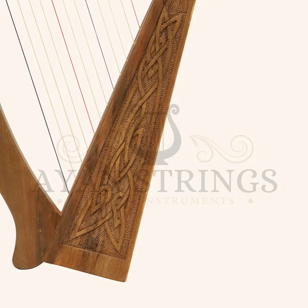 12 String O’Carolan Harp Knotwork Mini Celtic Harp - Stringed Instruments