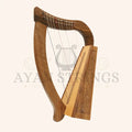 12 String O’Carolan Harp Knotwork Mini Celtic Harp - Walnut - Stringed Instruments