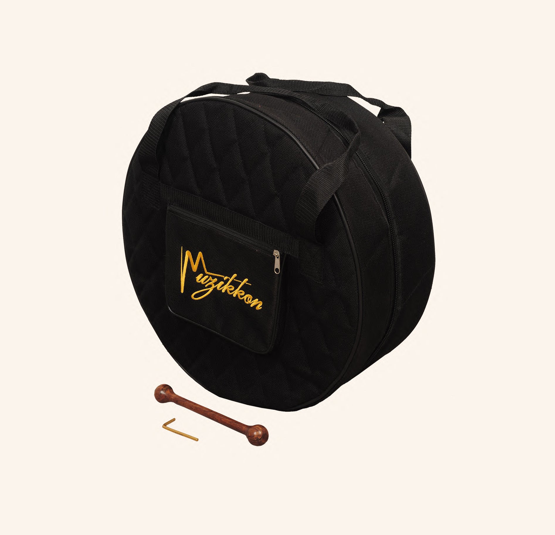 Muzikkon 15”x5" (38x12.5 cm) Premium Celtic Irish Bodhran With Easy Tune System Deep Rim T- Bar & Taped Finish