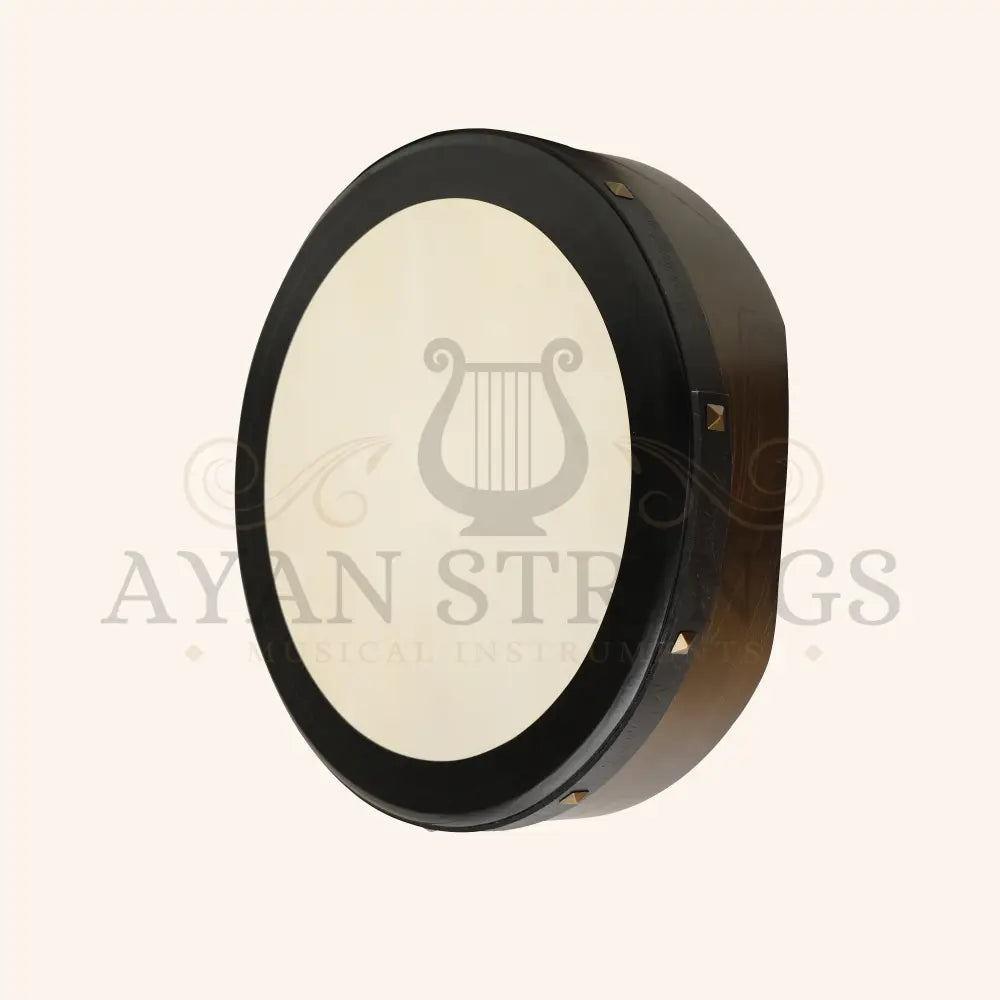 16’’x4’’ (40.6x10.1 cm) Heartland Non Tunable Bodhran T-Bar Deep Tune - Ebony