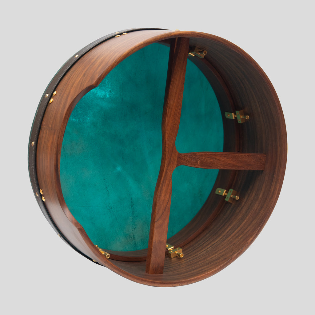 Muzikkon 16"X6" Heartland Tunable Deep Rim Bodhran Rosewood T-Bar Goat Skin