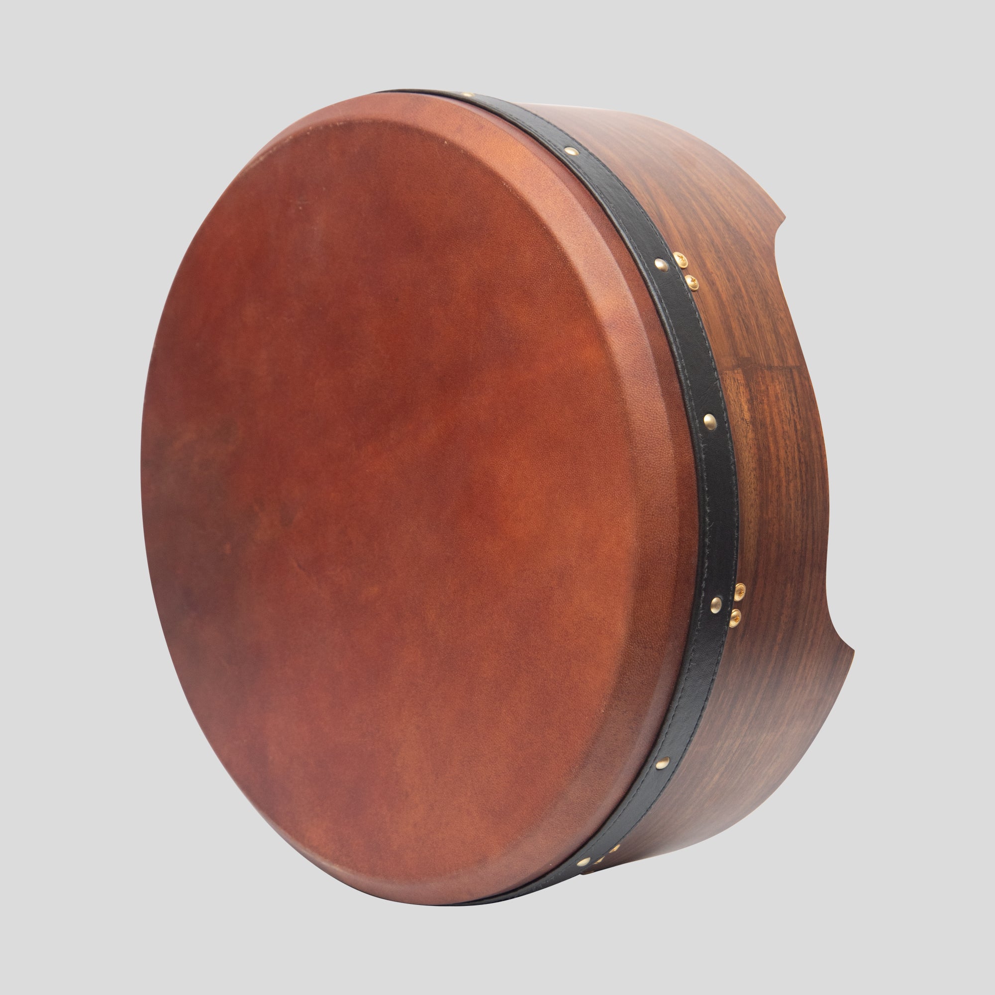 Muzikkon 16"X6" Heartland Tunable Deep Rim Bodhran Rosewood T-Bar Goat Skin