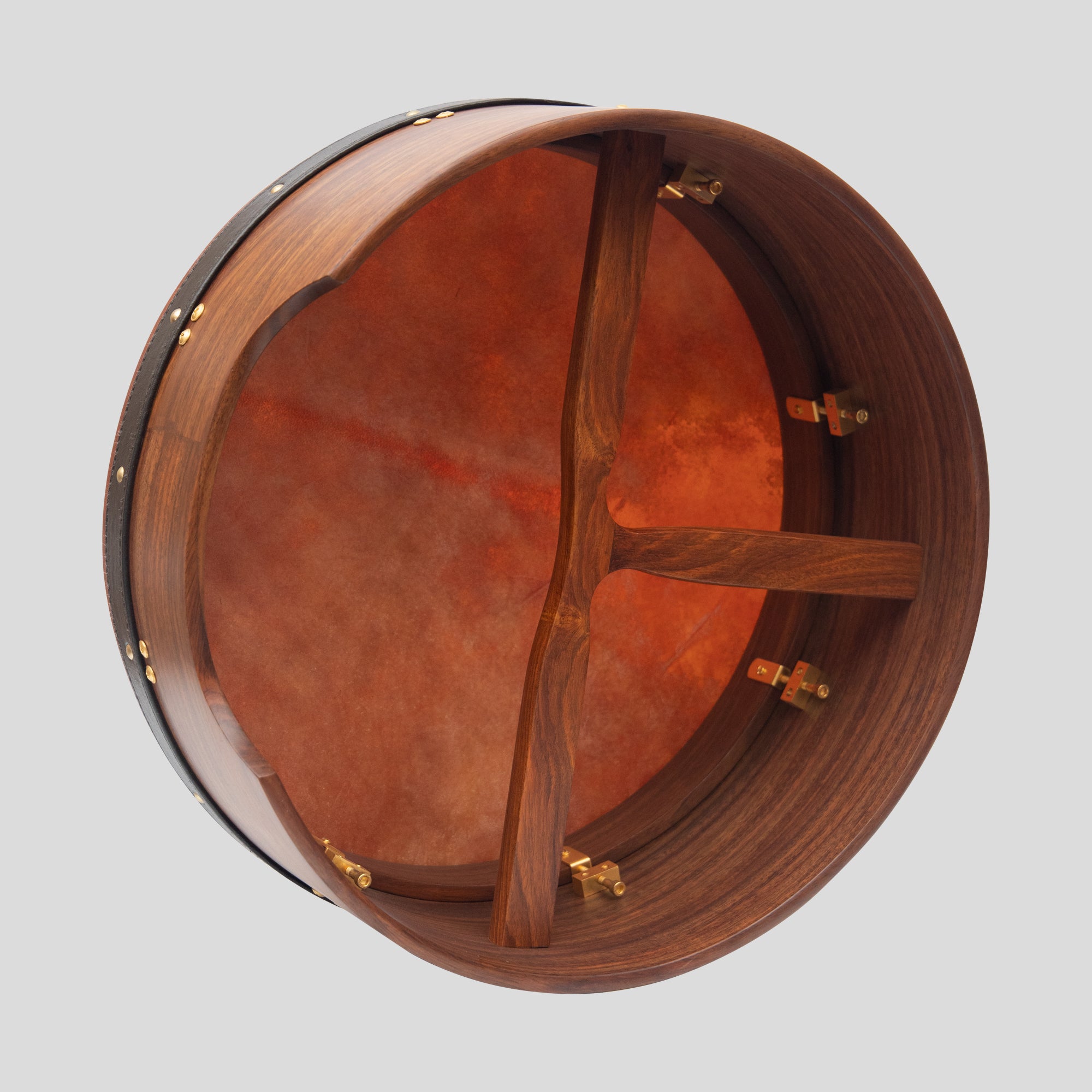 Muzikkon 16"X6" Heartland Tunable Deep Rim Bodhran Rosewood T-Bar Goat Skin