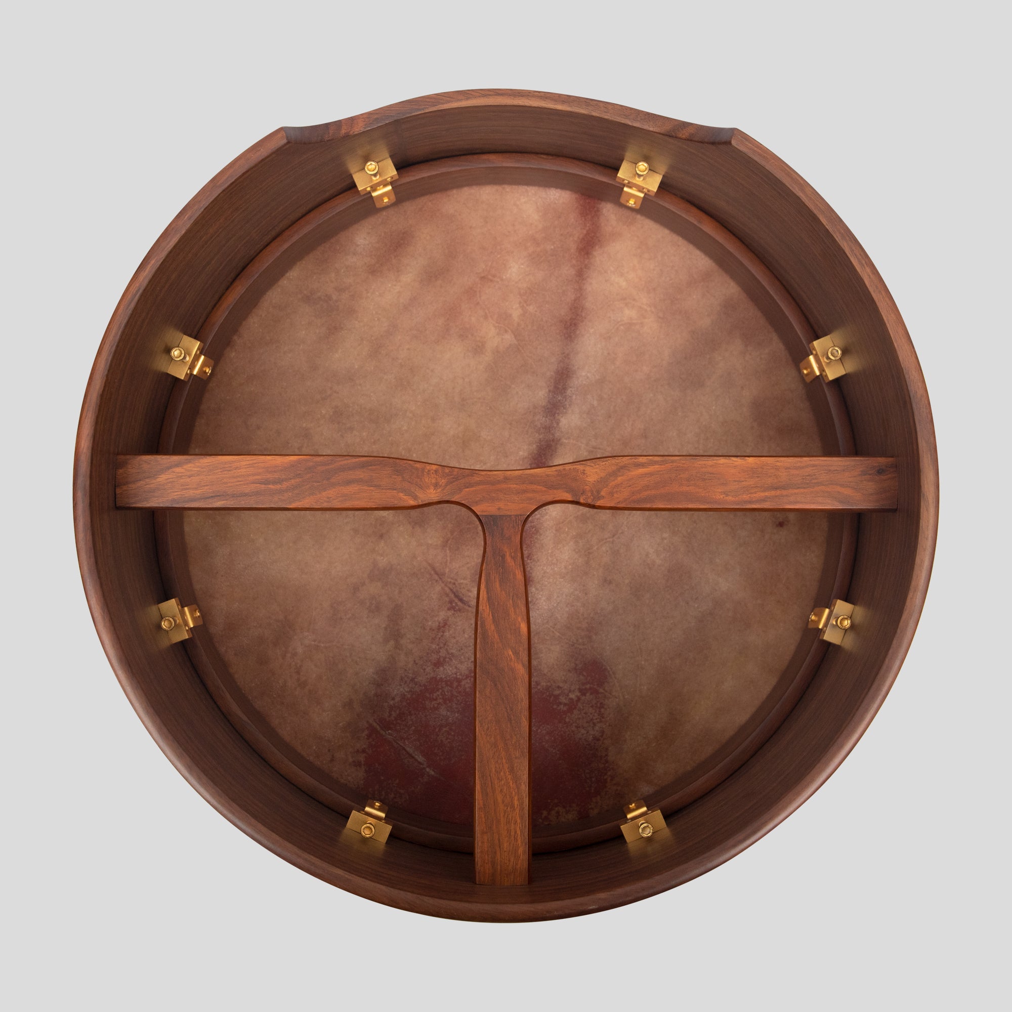Muzikkon 16"X6" Heartland Tunable Deep Rim Bodhran Rosewood T-Bar Goat Skin