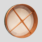 18"x4" (45.5x10 cm) Heartland Non Tunable Bodhran Red Cedar Cross Bar Tapped Deep Tune