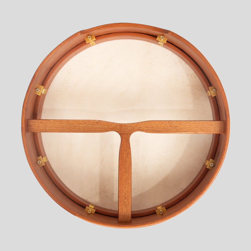 Muzikkon 18"X4" Heartland Tunable Irish Bodhran Drum with T-Bar & Taped Finish Deep Tune