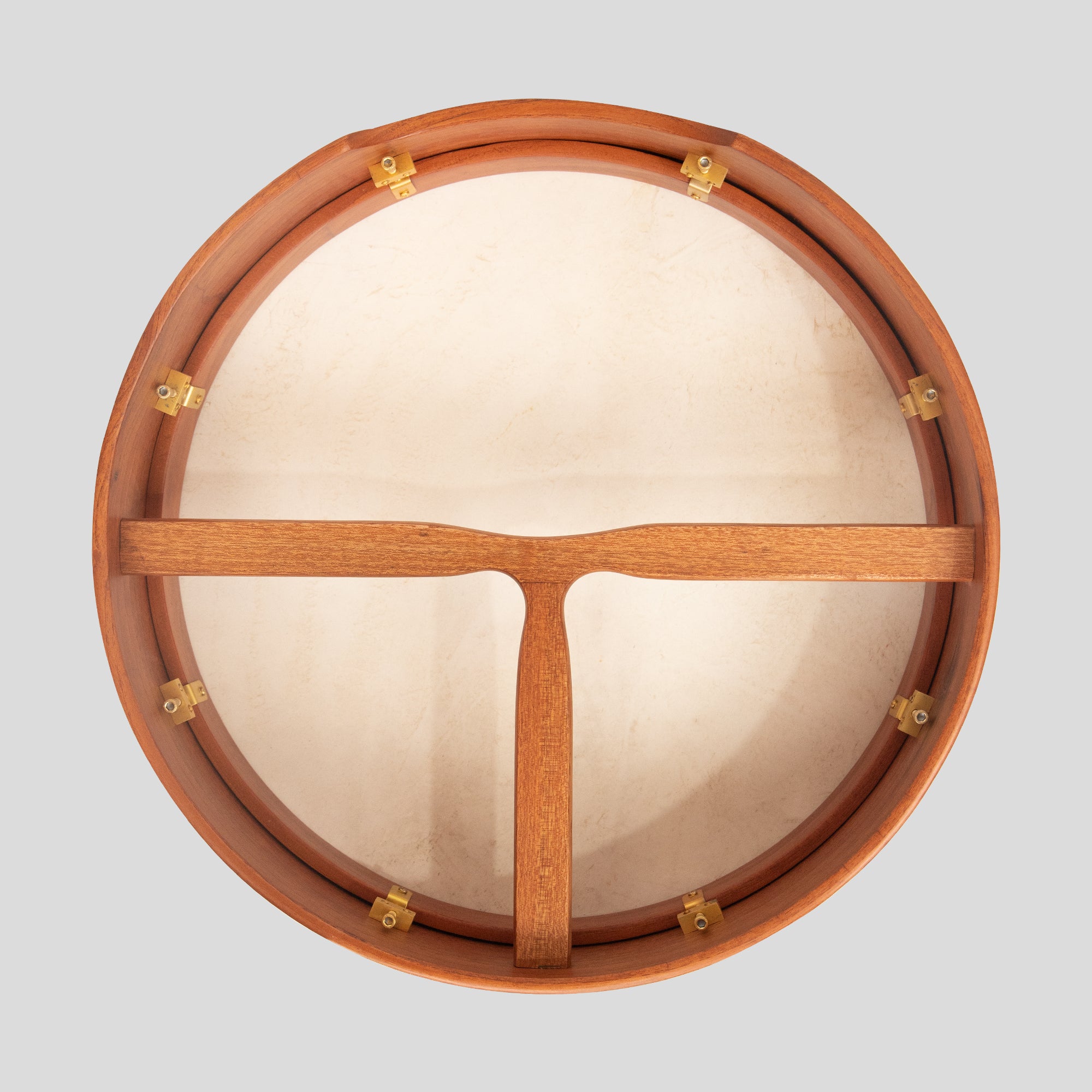 Muzikkon 18"X4" Heartland Tunable Irish Bodhran Drum with T-Bar & Taped Finish Deep Tune