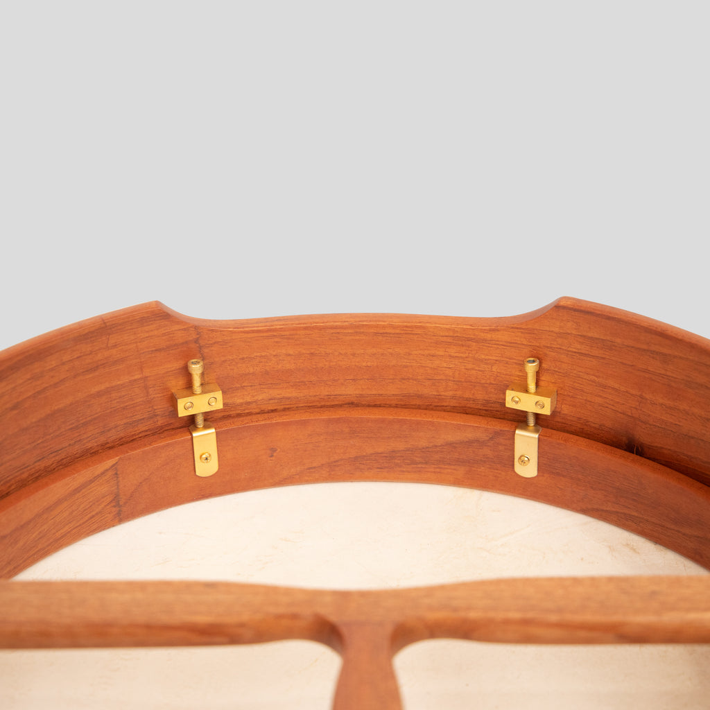 Muzikkon 18"X4" Heartland Tunable Irish Bodhran Drum with T-Bar & Taped Finish Deep Tune