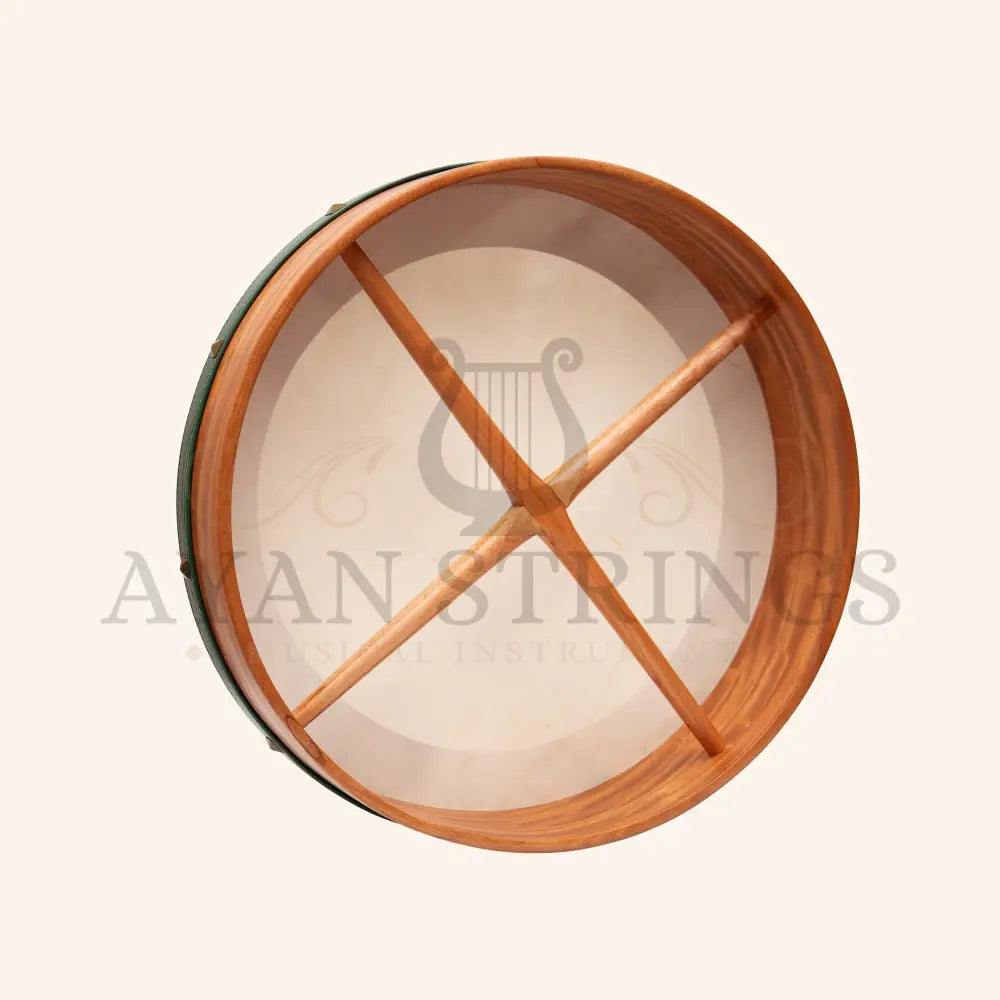 18’’x4’’ (45.5x10 cm) Heartland Non Tunable Bodhran Red Cedar Cross Bar Tapped Deep Tune - Bodhrans
