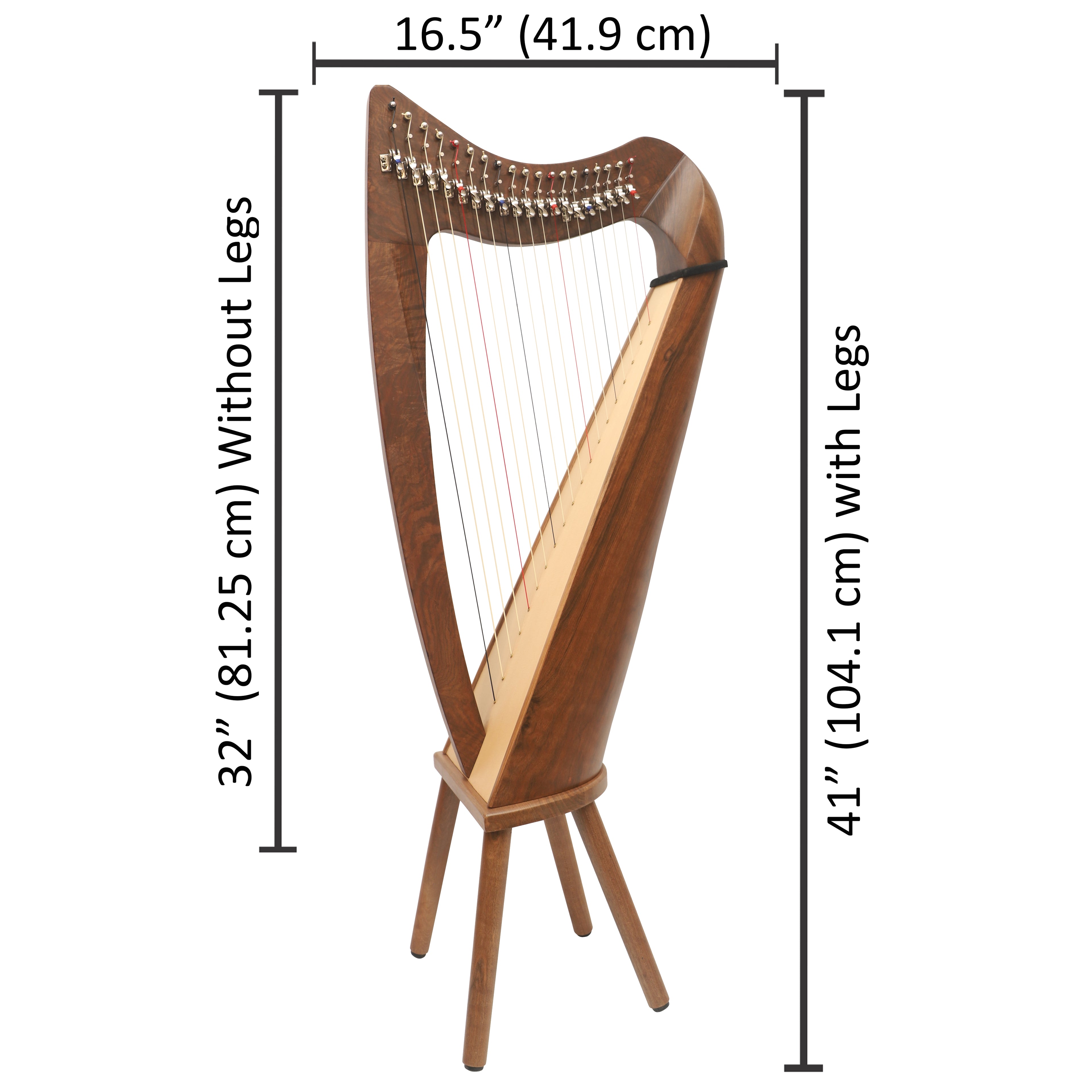 19 String Claddagh Harp
