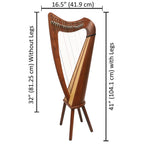 19 String Claddagh Harp