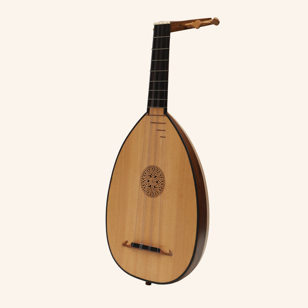 Lute Ukulele, 6 Strings Tenor Variegated Rosewood Lacewood