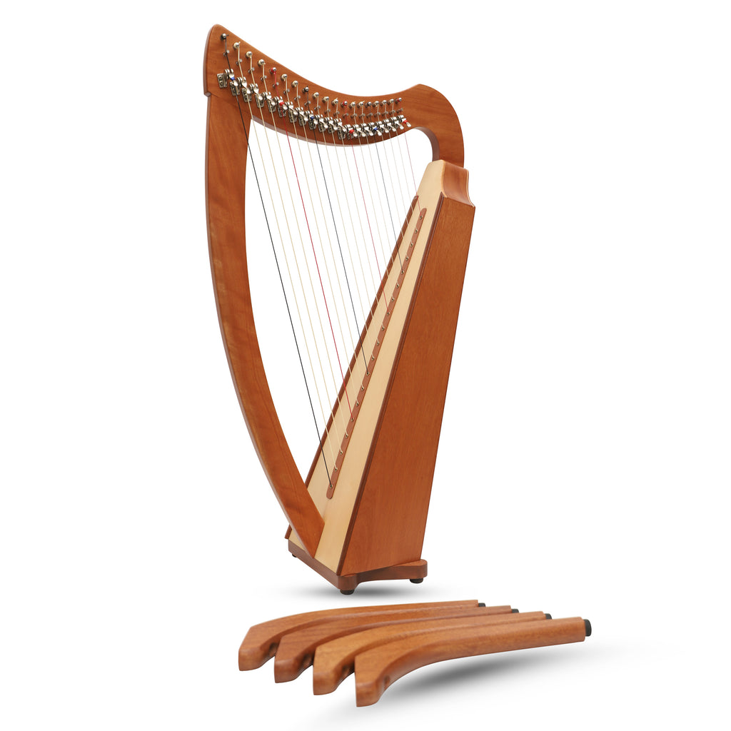 Muzikkon 19 String Trinity Cèilidh Harp Mahogany