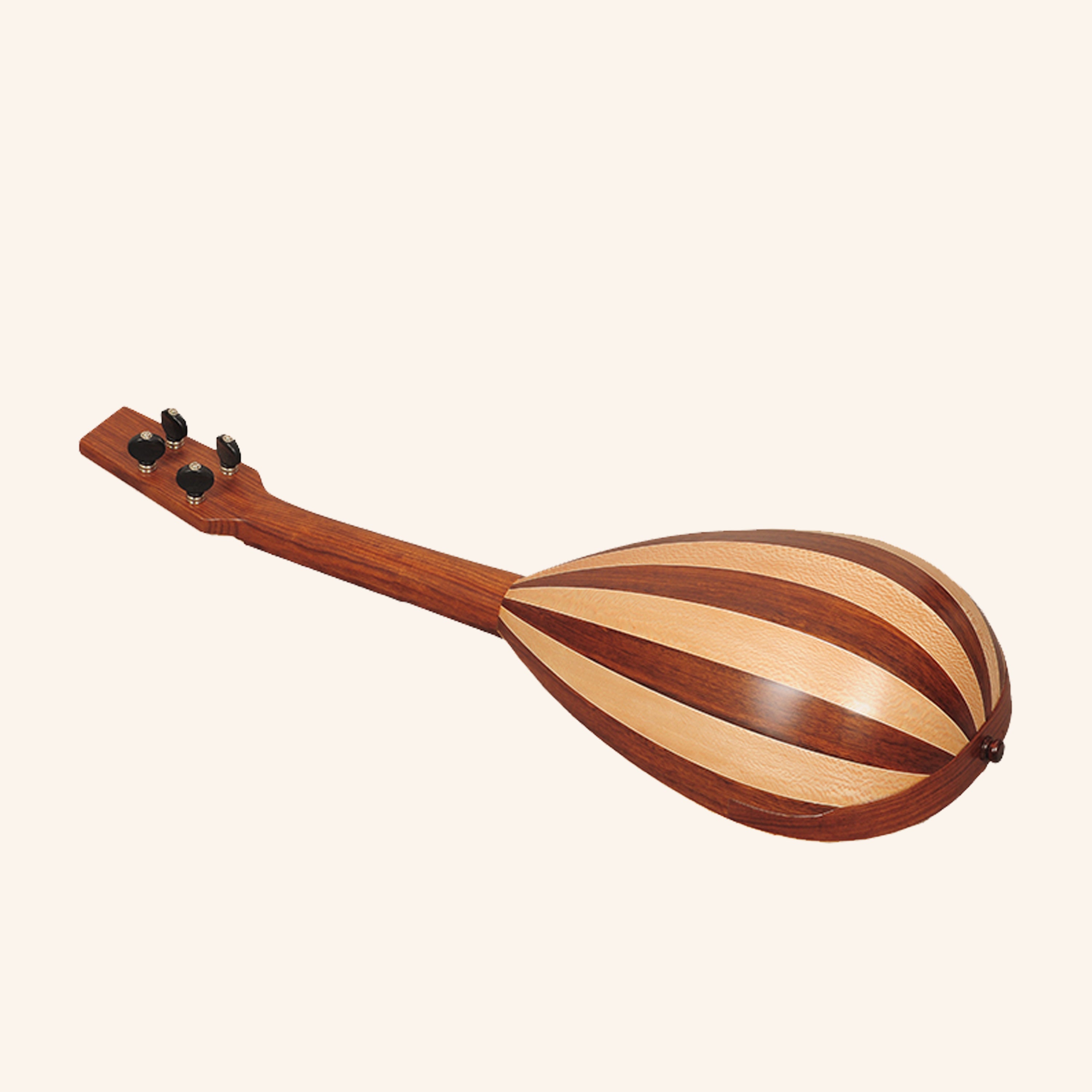 Heartland Baroque Ukulele, 4 String Tenor Variegated Rosewood and Lacewood