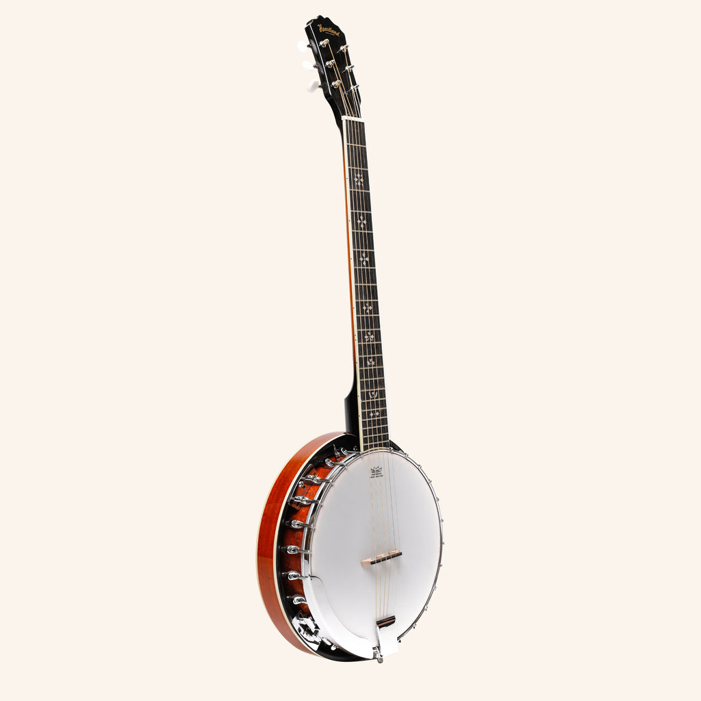 Heartland 6 String Irish Banjo Player Series 24 Bracket Closed Solid Back Sunburst Finish