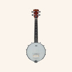 New Heartland Banjolele cu 4 corzi, ukulele banjo, 23 inch, lemn de mahon de concert