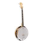 Heartland Deluxe Irish Tenor Banjo 19 Frets with 24 Bracket and Closed Solid Back Maple Finish