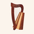 Muzikkon O'Carolan Harp, 11 String Rosewood Knotwork
