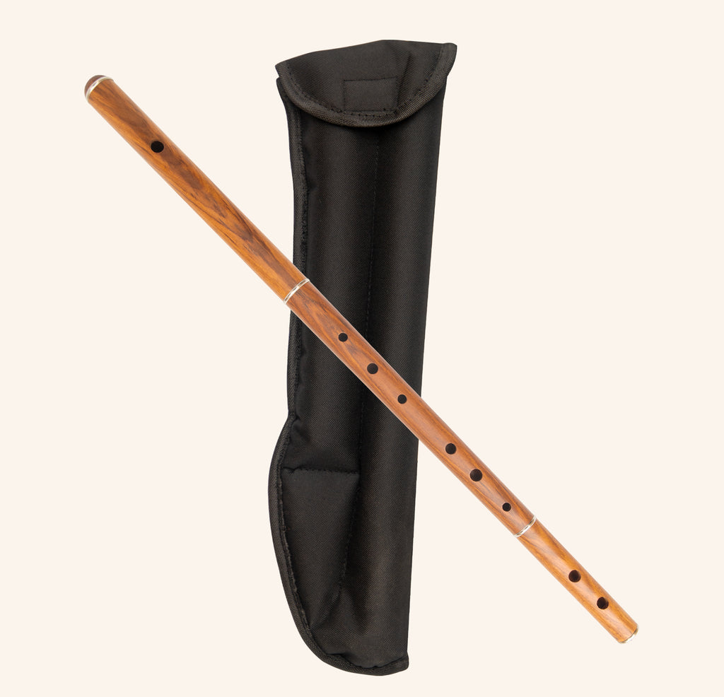 Irish Flute D tune Rosewood Without Tuning Slide with Padded Pouch