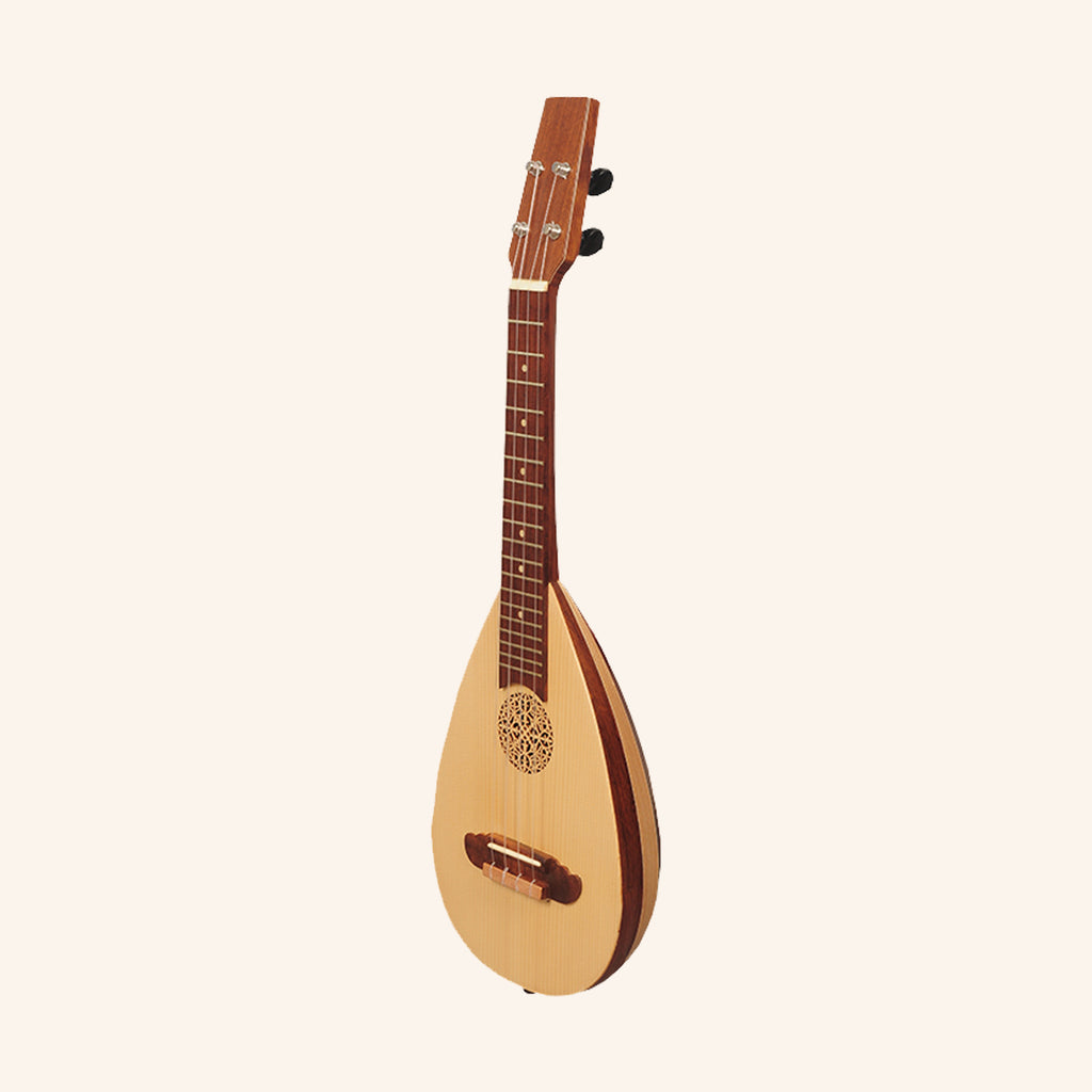 Heartland Baroque Ukulele, 4 String Soprano Variegated Rosewood and Lacewood