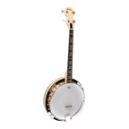 Heartland Deluxe Irish Tenor Banjo Left Handed 19 Frets 24 Bracket Closed Solid Back Maple Finish