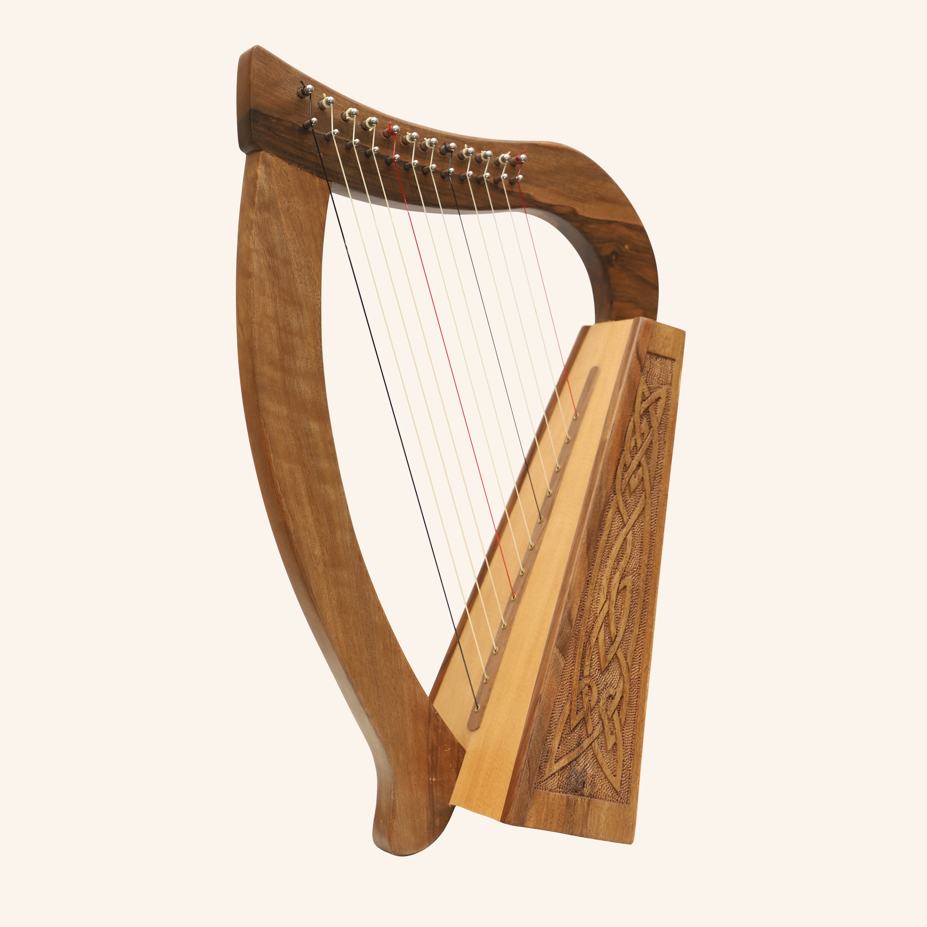 12 String O'Carolan Harp Knotwork, Mini Celtic Harp