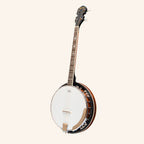 Heartland 4 String 19 Fret Irish Tenor Banjo Left Handed Player Series with Closed Solid Back Sunburst Finish