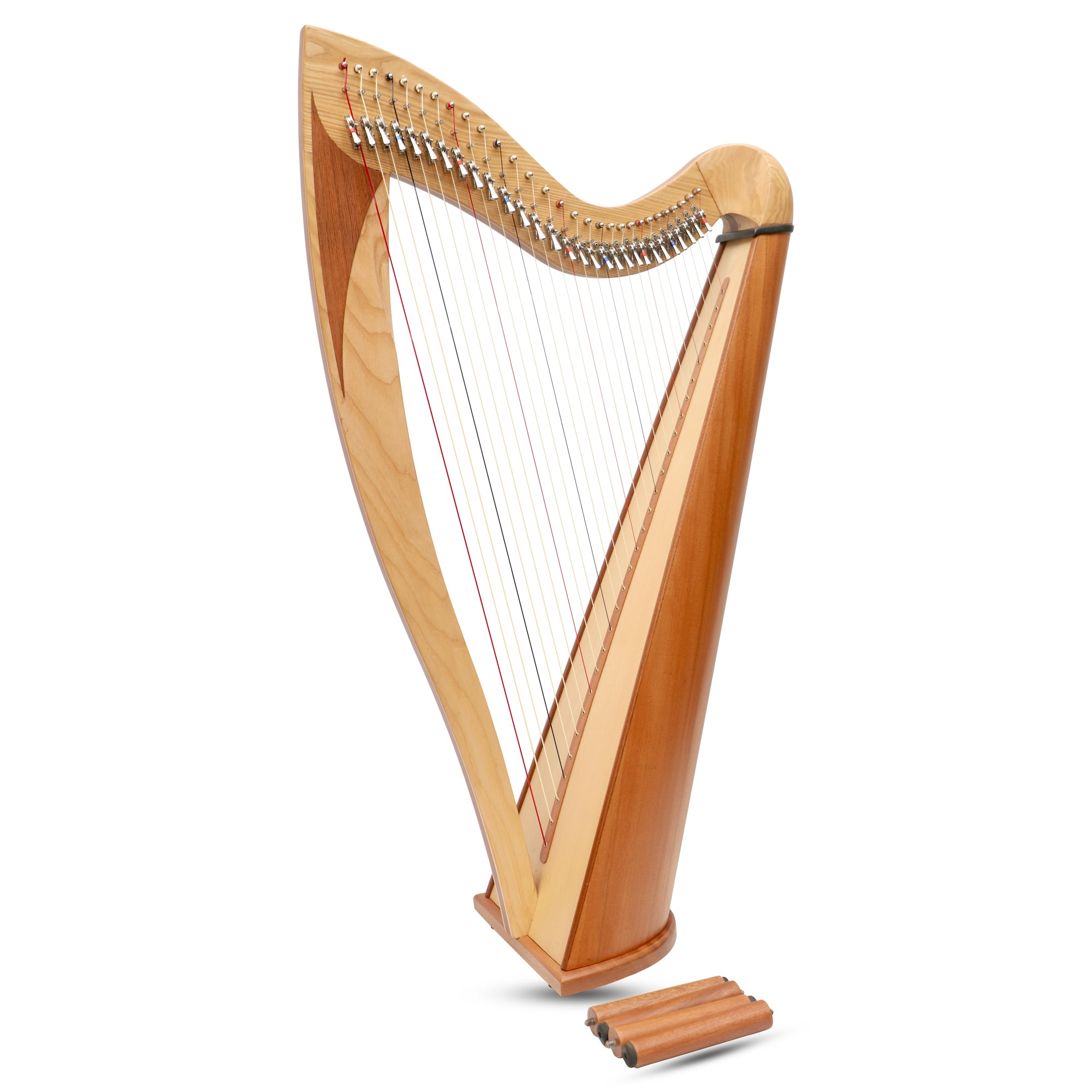 McHugh Atlas Harp 29 String Ash and Mahogany Roundback