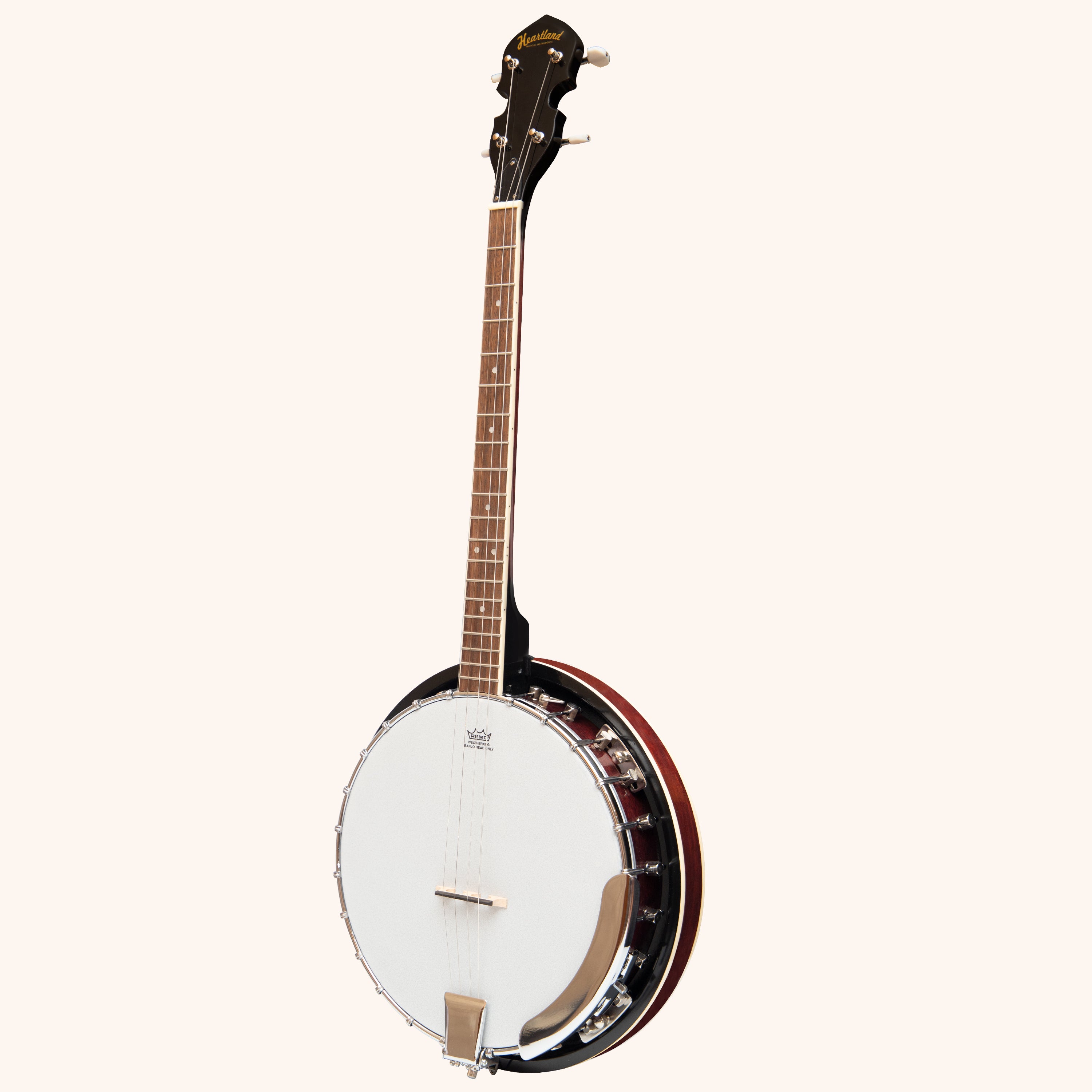Heartland 4 String Banjo 19 Frets Irish Tenor Banjo Left Handed 24 Bracket With Closed Solid Back