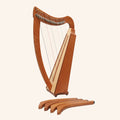 Muzikkon 19 String Trinity Cèilidh Harp Mahogany