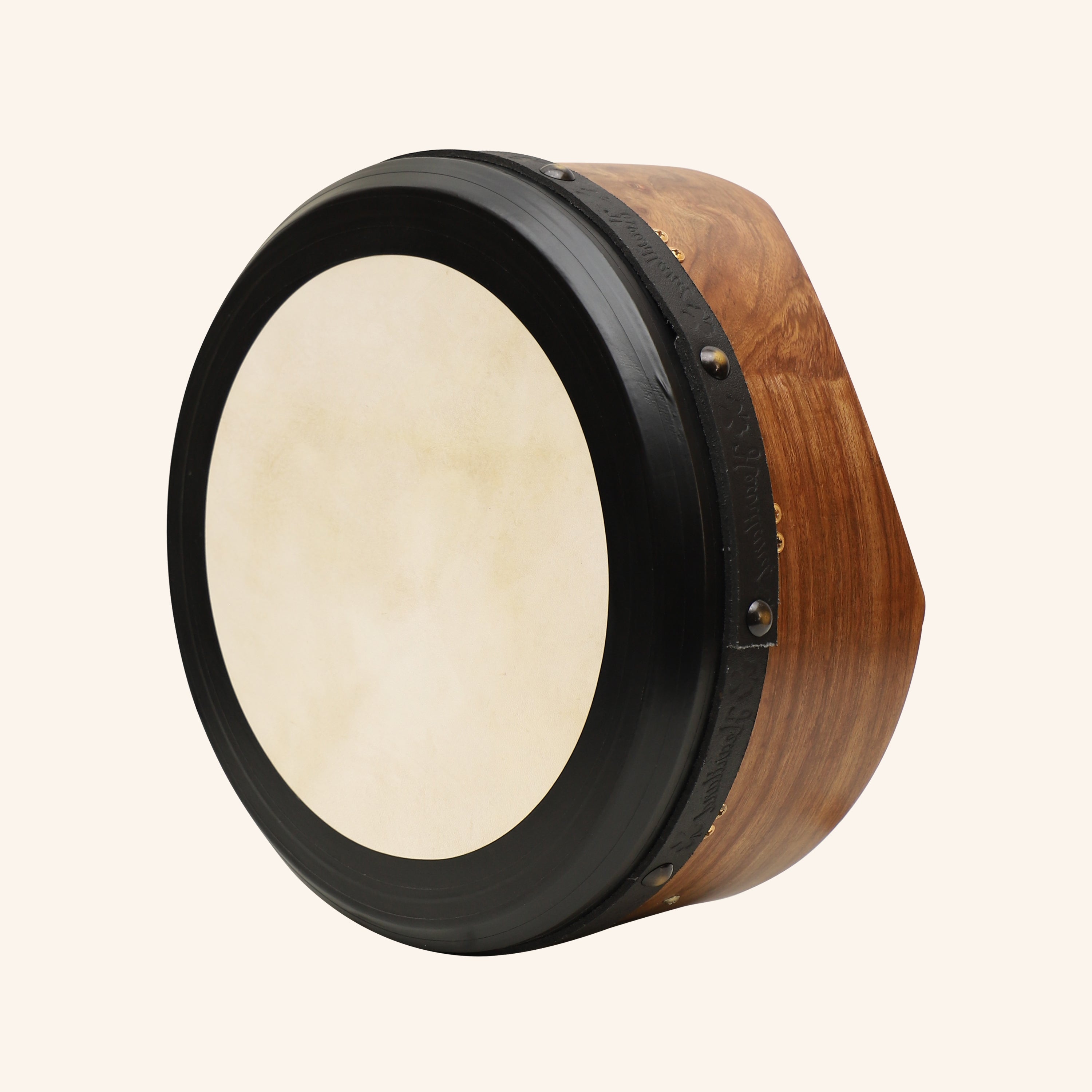 Muzikkon 14"X6" Heartland Tunable Irish Bodhran Drum Deep Rim with T-BAR & Taped Finish Deep Tune