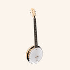 Heartland 6 String Deluxe Irish Banjo 24 Bracket with Closed Solid Back Maple Finish