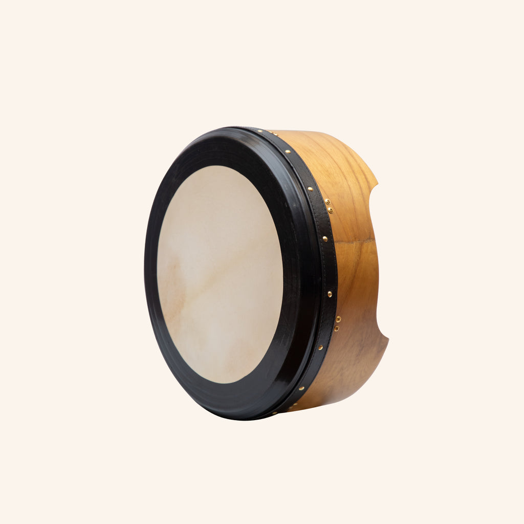 Muzikkon 16"X6" Heartland Tunable Irish Bodhran Drum Deep Rim with T-BAR & Taped Finish Deep Tune, Celtic Irish Bodhran