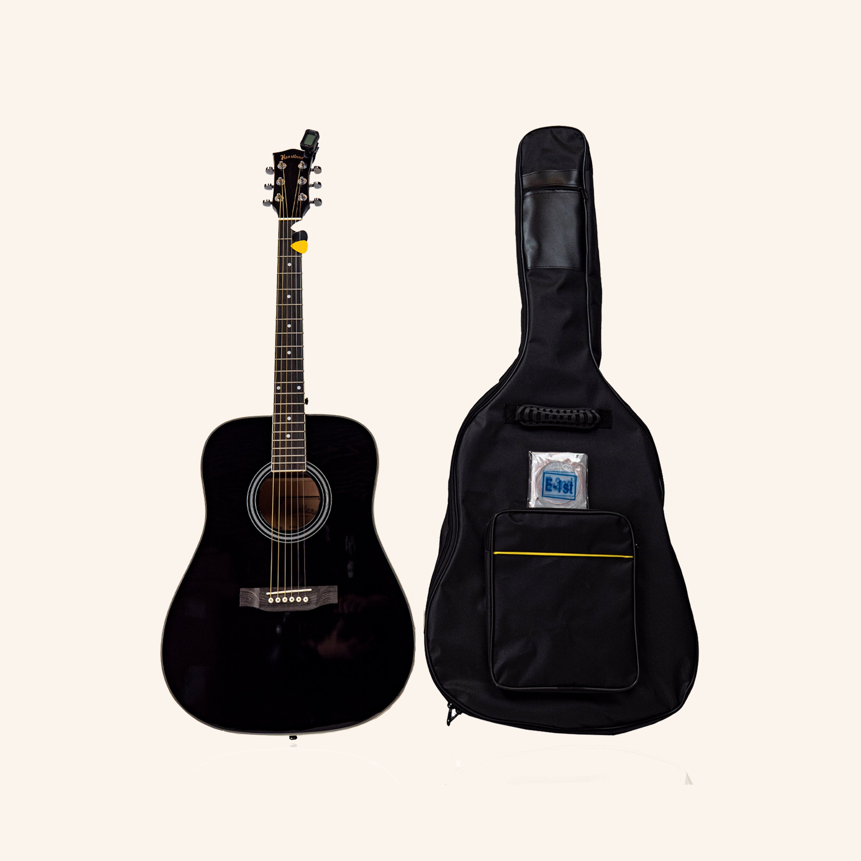 Heartland Spirit Dreadnought Steel String Guitar Kit Black