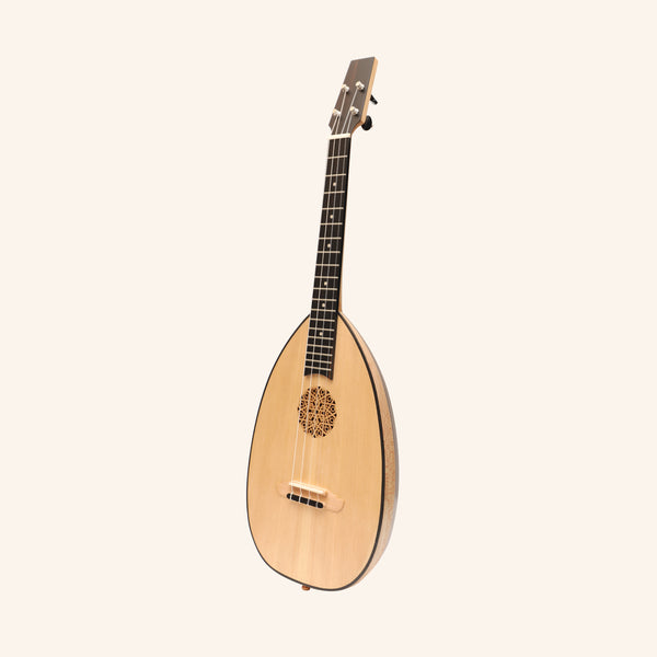 Heartland Baroque Ukulele, 4 String Baritone Variegated Walnut And Lacewood