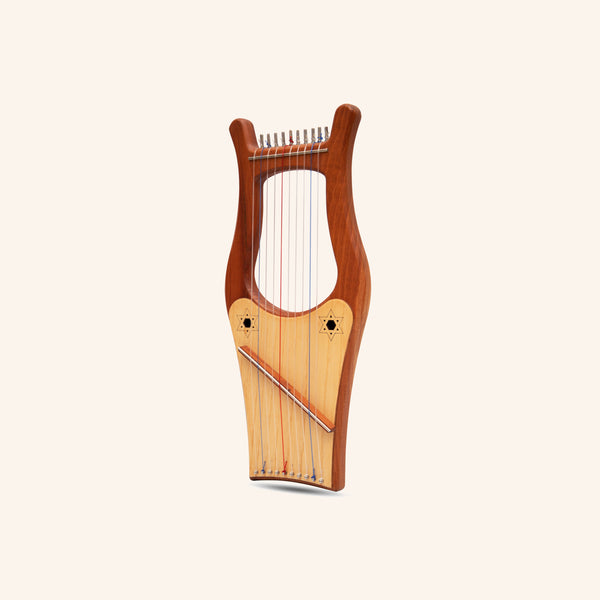 Muzikkon Mini Kinnor Harp, 10 String Red Cedar