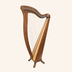 McHugh Harp 34 Strings Walnut Wood Round back