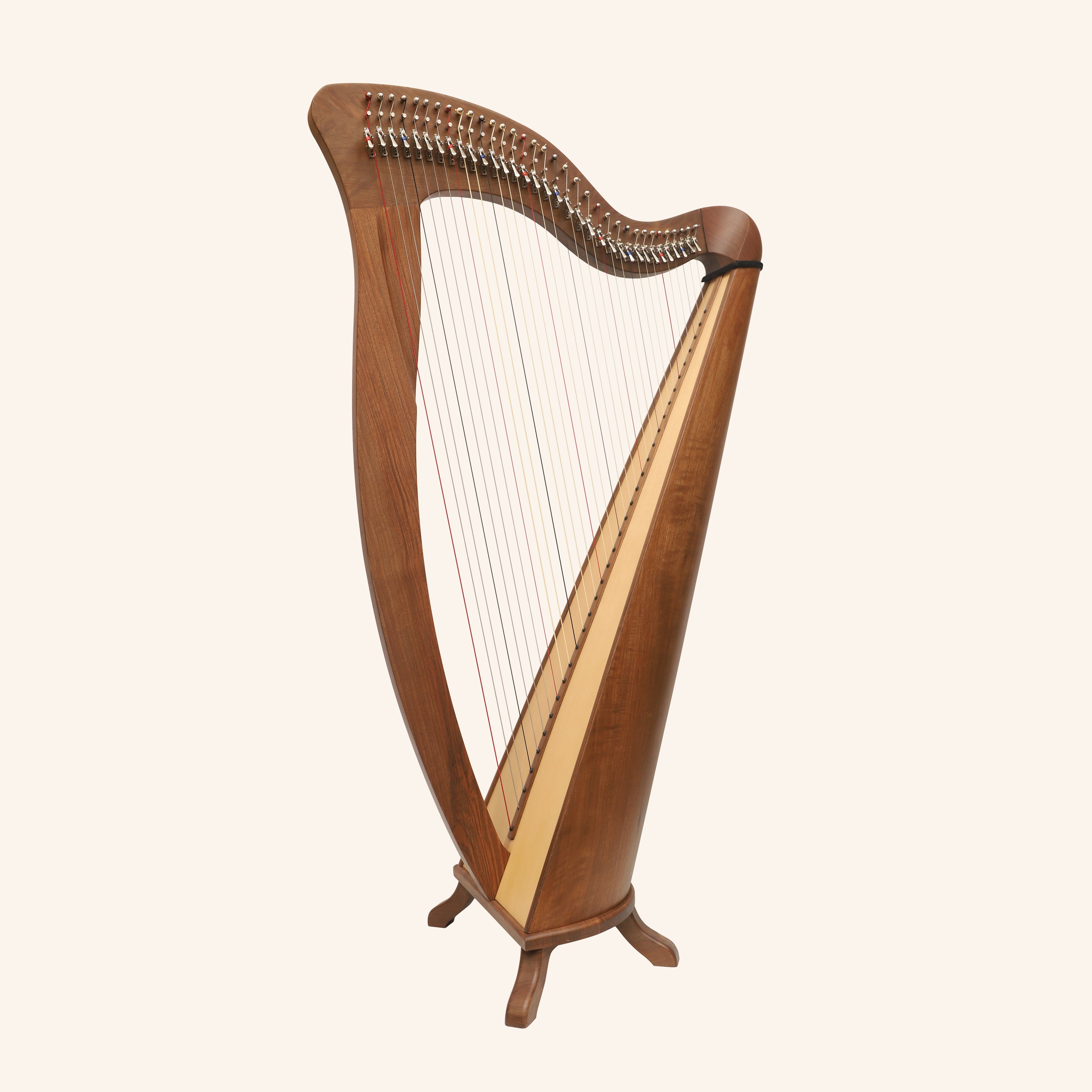 McHugh Harp 34 Strings Walnut Wood Round back