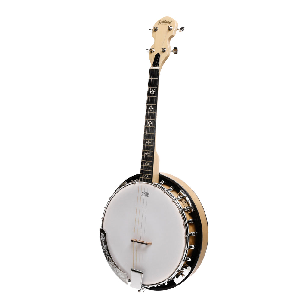 Heartland Deluxe Irish Tenor Banjo 17 Frets with 24 Bracket and Closed Solid Back Maple Finish
