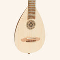 HEARTLAND BAROQUE UKULELE, 4 STRING SOPRANO VARIEGATED WALNUT AND LACEWOOD LEFT  HANDED