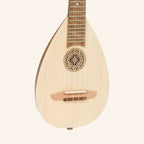 HEARTLAND BAROQUE UKULELE, 4 STRING SOPRANO VARIEGATED WALNUT AND LACEWOOD LEFT  HANDED