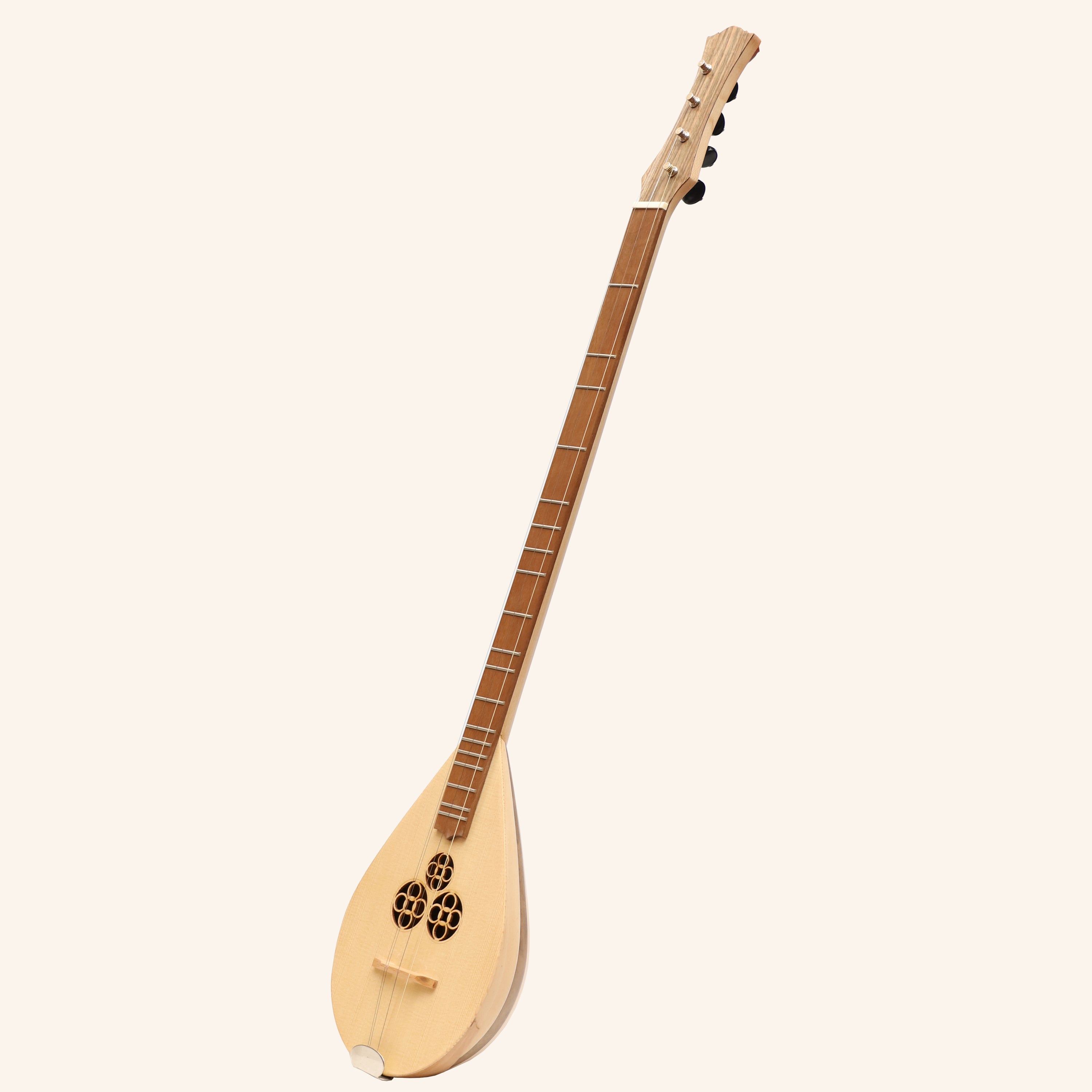 Heartland Wildwood Dulcimer Banjo, 4 String Variegated Walnut Lacewood Left Hand